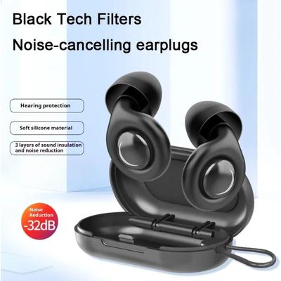 Tampões de Ouvido de Silicone com Cancelamento de Ruído para Dormir Reutilizáveis Proteção Auditiva para Concertos Viagens