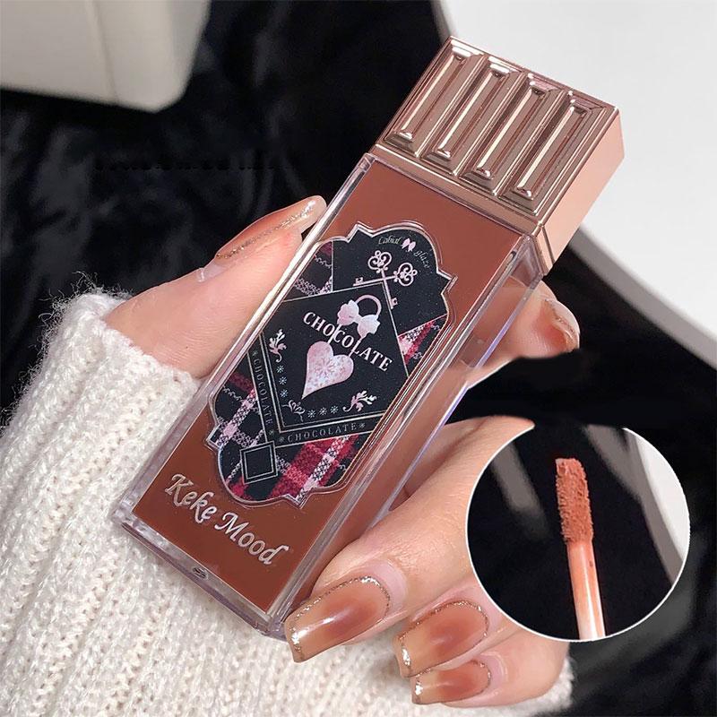 Flower Velvet Matte Lip Gloss Know Sexy Powder Mist Lip Mud Waterproof Lasting Liquid Blush Brown Lipstick Cosmetics Makeup