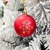 36-Piece Christmas Tree Ornament Set - 6cm Glitter & Painted Irregular Shape Balls