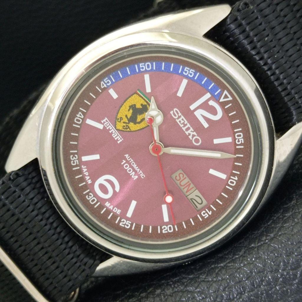 

ЯПОНИЯ ВИНТАЖНЫЕ МУЖСКИЕ АВТОМАТИЧЕСКИЕ ЧАСЫ SEIKO 7009A С ЦИФЕРБЛАТОМ FERRARI a700413-5 R203-a700413