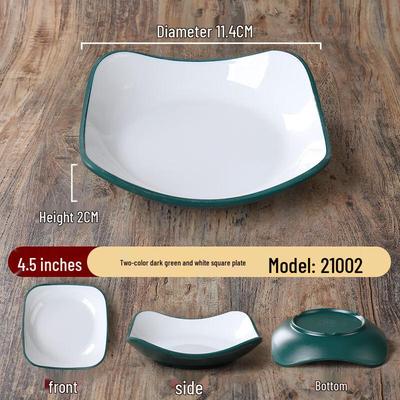 Nordic Style 4.5-inch Melamine Square Snack Plates
