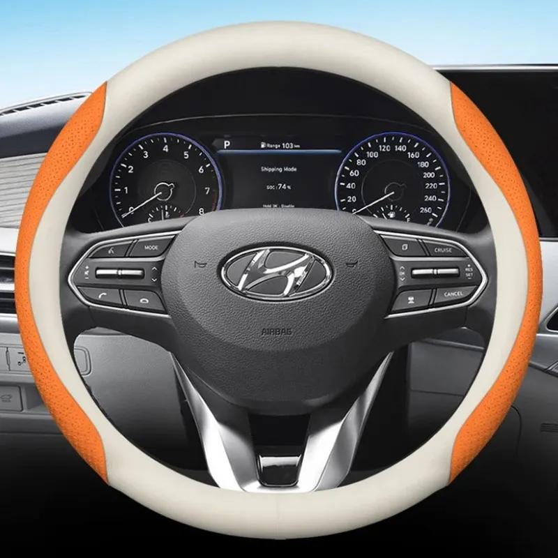 Car Steering Wheel Cover For Hyundai Elantra CN7 AD MD UD HD XD 2015 2016 2017 2018      2024 Accessories