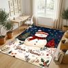 Winter Snowman Theme Soft Crystal Velvet Rug Custom Name & Text Print Non Slip Floor Rug for Bedroom Living Room