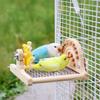 Wood Rotating Platform Stand Chew Toys-Durable Eco-Friendly Interactive Boredom Buster Enrichment for Birds Parrots Anxiety