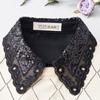 Elegant Sequined Fake Collar Shirt Women Blouse Half Shirt Beaded False Collars Woman Detachable Removable Faux Col Neckwear Tie