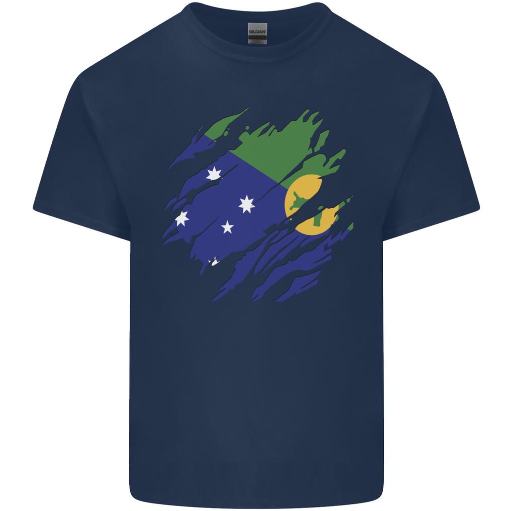 Torn Flag Christmas Islands Unisexs Light Cotton TShirt
