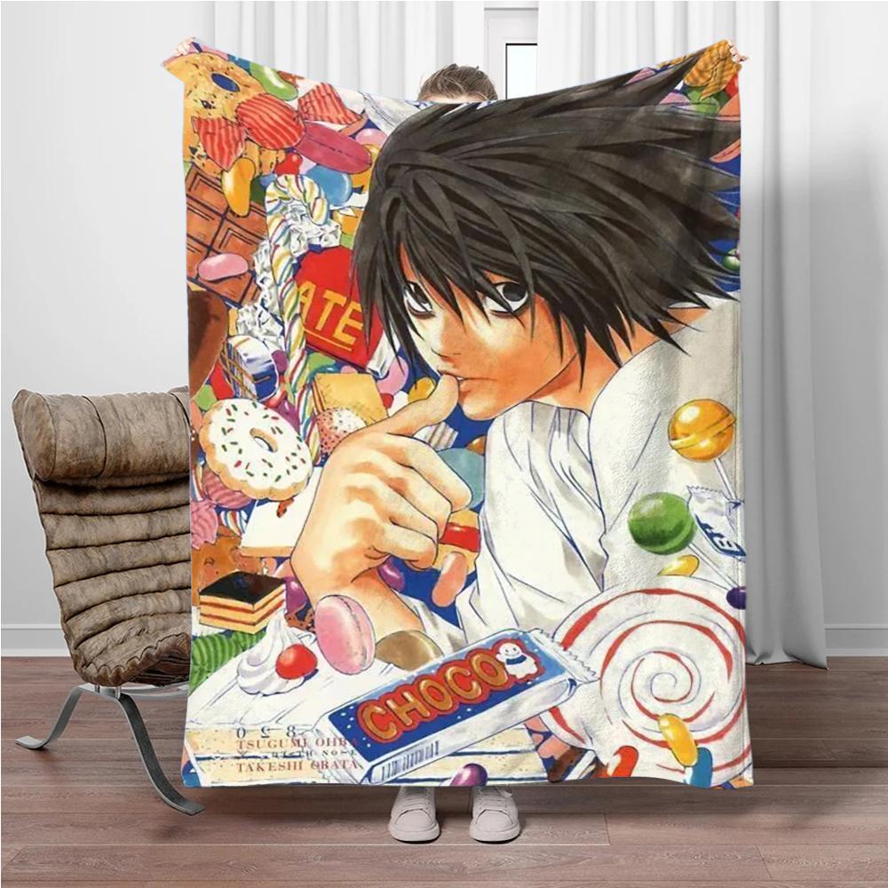 Japanese Anime Blanket DEATH-NOTE Children Warm Soft Blankets for Sofa Bed Cover Blanket Suitable for Birthday Souvenir Gifts