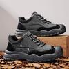 Men Climbing Shoes Leather Hiking Travel Anti Slip Wear Resistant Lightweight Camping Shoes Comfort Forest Walking Footwear