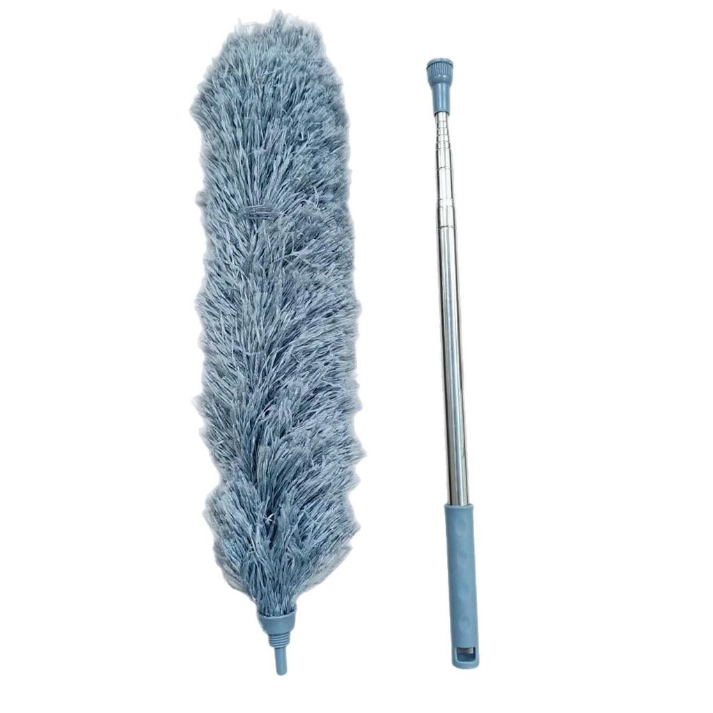 2.8m Extra Long Telescopic Bendable Feather Duster for Cobwebs - Non-Shedding