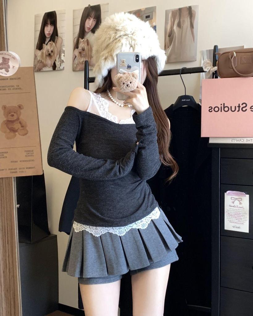 2025 Versatile A-line Pleated Skirt: Spicy Slimming Design for Petite Women, Anti-exposure Short Skirt Pants