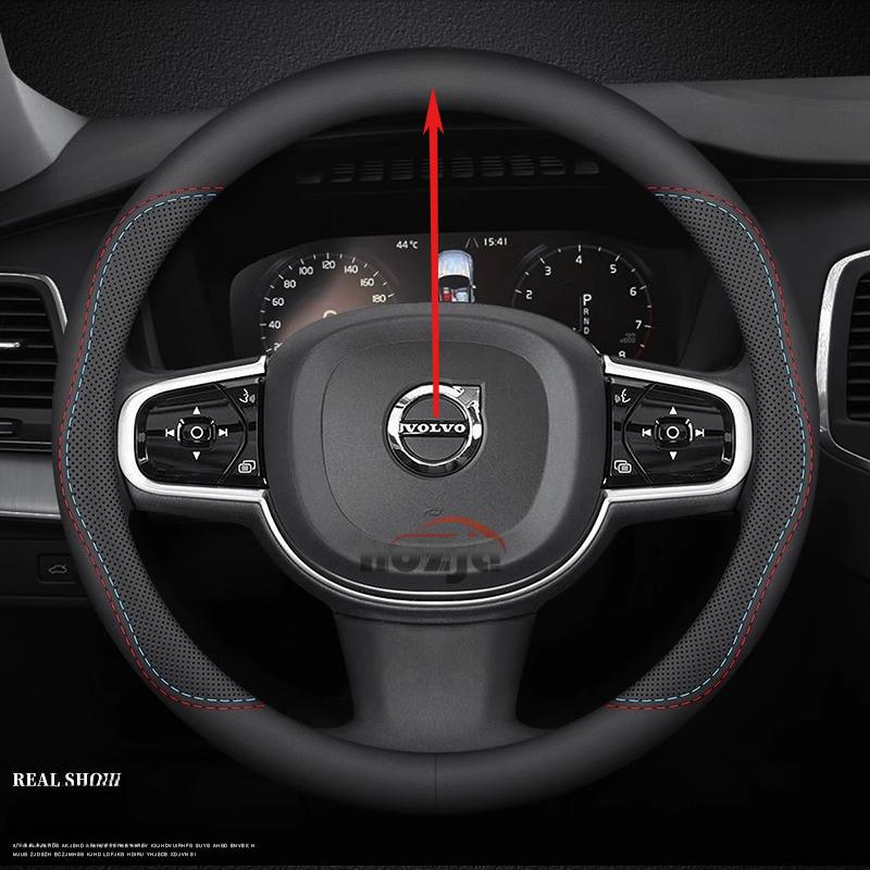 Car Leather Steering Wheel Cover for Volvo XC90 S90 XC60 V90 V60 B4 B5 B6 T4 T5 T6 T8 D4 D5 2012 -2025 Auto Accessories