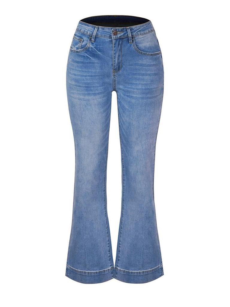 2022 Women's Flared Stretchy Denim Long Pants