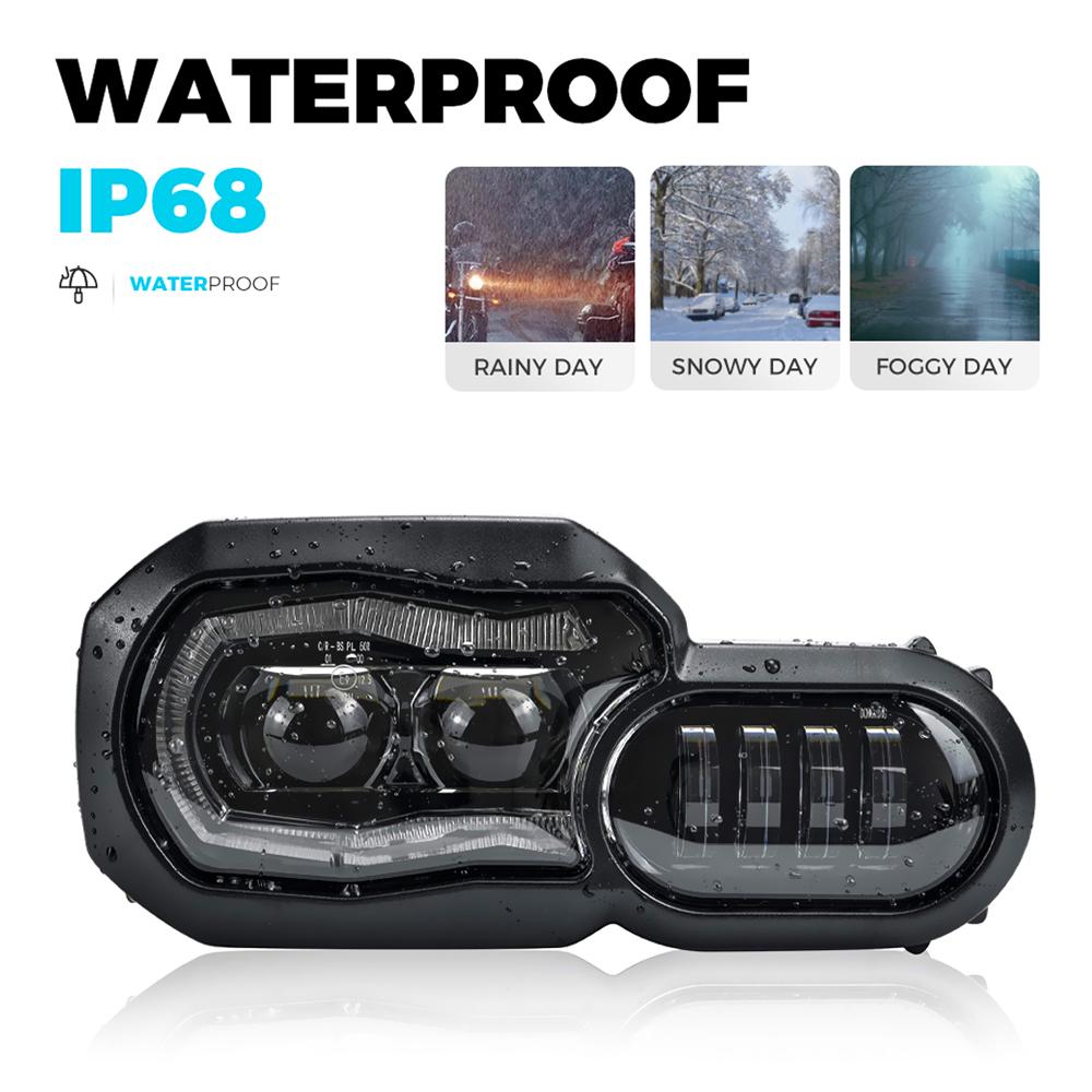 E9 Motorcycle LED Headlights for BMW F650GS F700GS F800GS F800R ADV GS F800 R Lights Complete LED Headlights Assembly 2008-2018