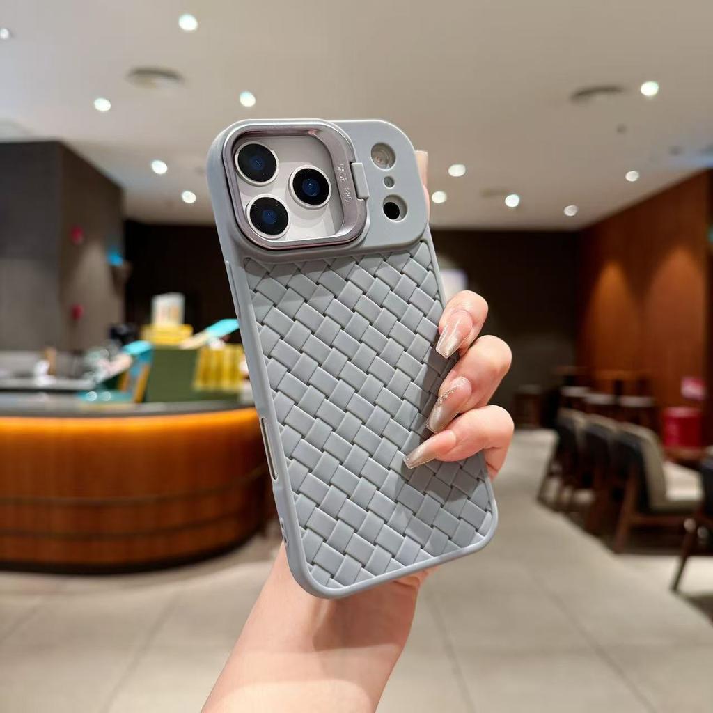 17 Applicable iPhone16 Pro Lens Holder Braided 15 Mobile Phone Case 14 Apple 13pm Protective Case 12/11
