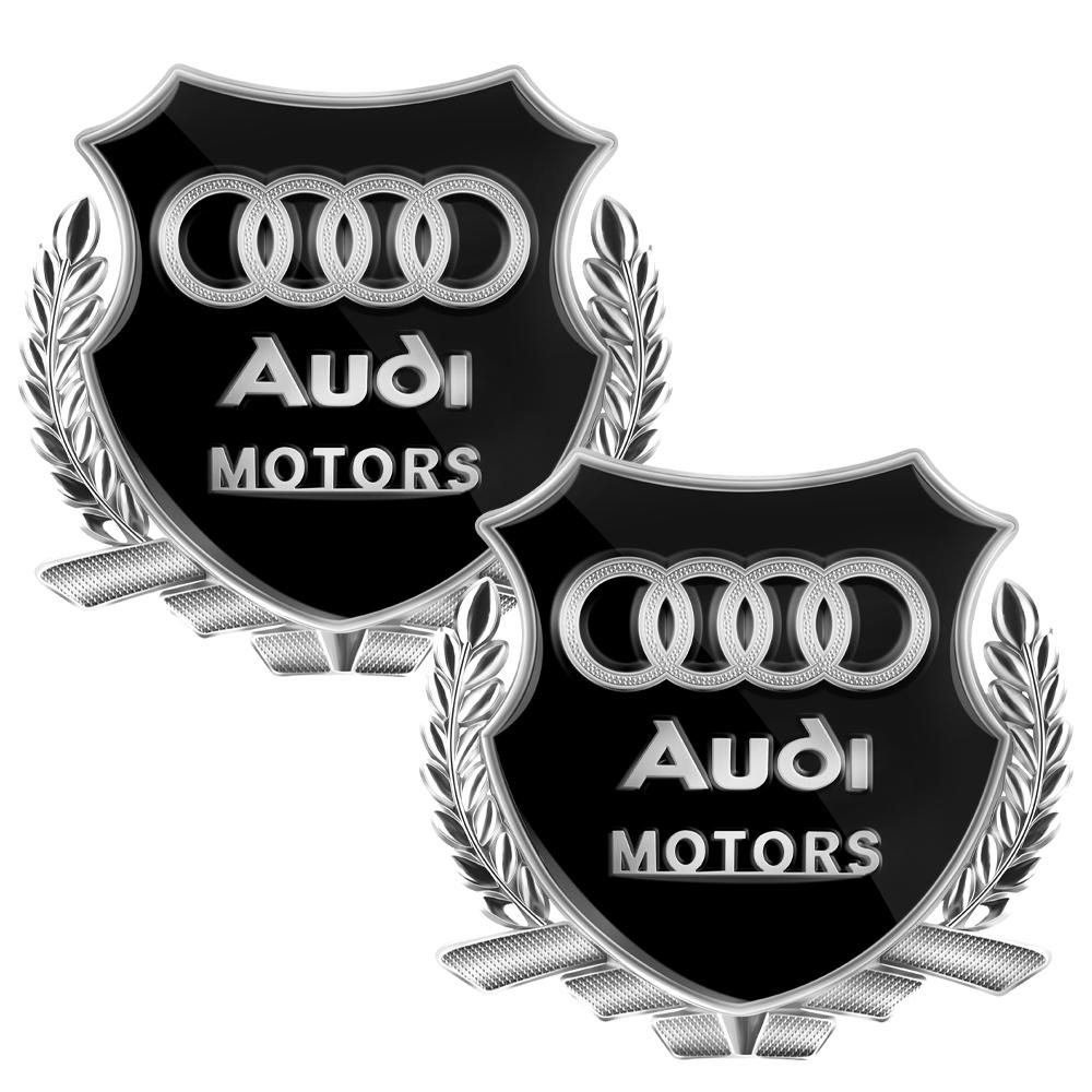 1/2PCS 3D Metal Car Body Trunk Sticker Auto Emblem Decal Accessories For Audi V6T A4 A1 Q3 A5 Q5 Q7 S5 A6 V6T S8 V8T Car Styling