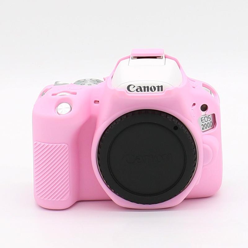 

Silicone Case for Canon EOS 200D Camera - DSLR Bag & Protective Silicone Cover for 200D EOS 200D розовый