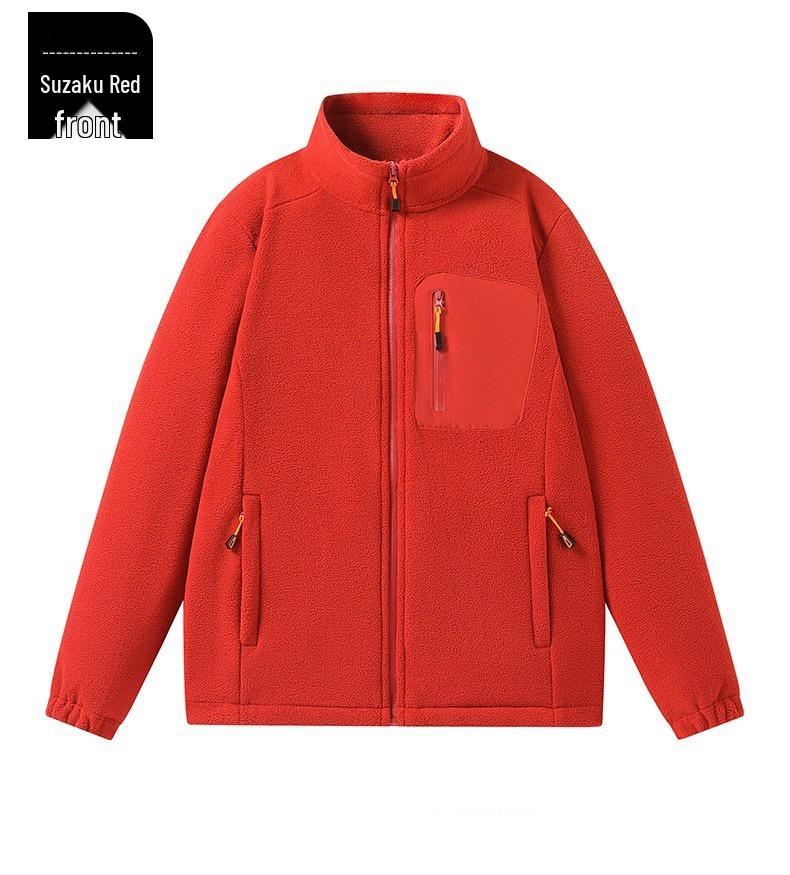 2025 Men's Windproof Fleece Jacket, Thickened Stand Collar, Warm Lining, Customizable and Available for Group Purchase