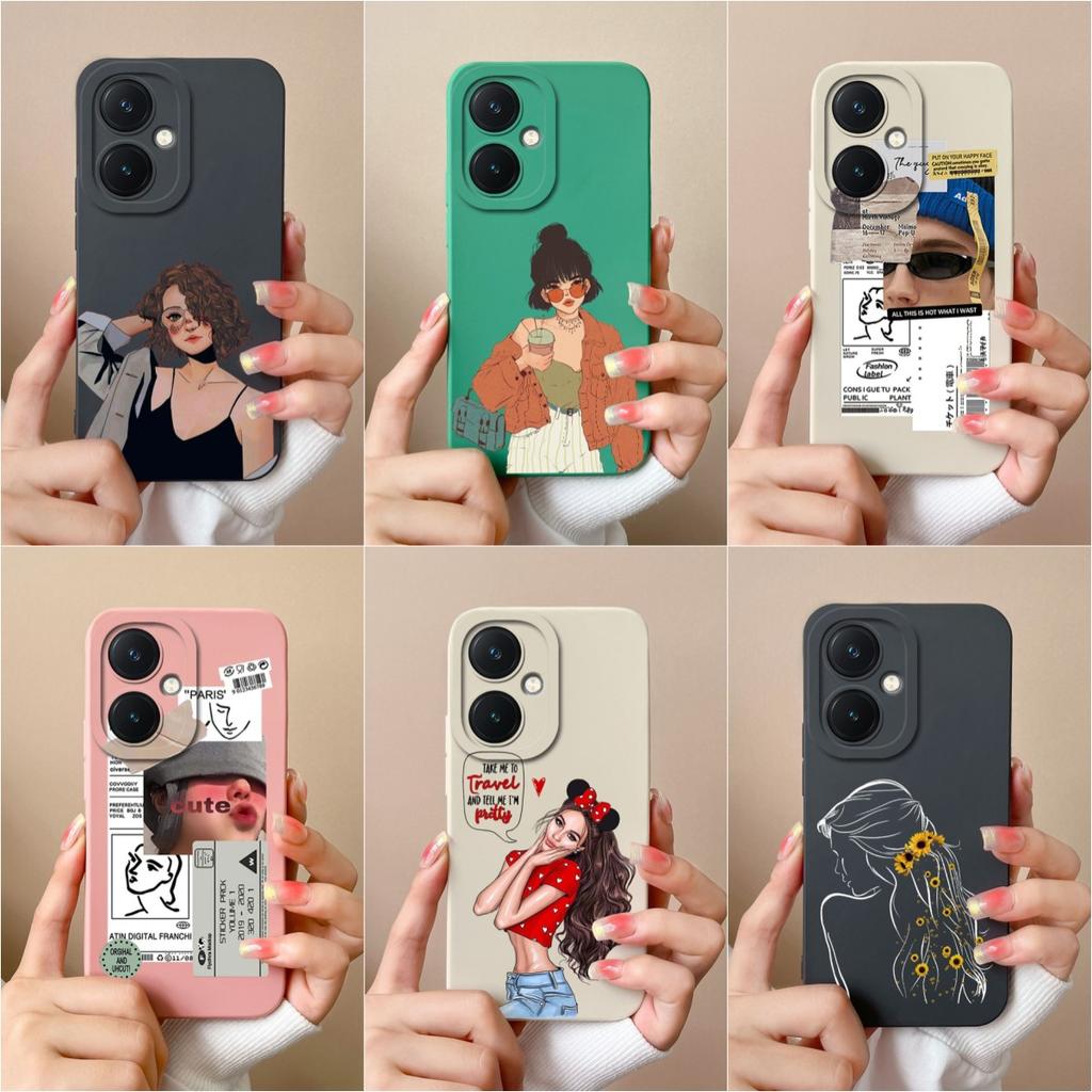 Telefonskal till Vivo X90 Pro V29 Lite Y36 Y27 Y17S Y78+ Högkvalitativt Mode Cool Girl Pojke Skärmskydd Bumper Silikon Mjukt skal till Vivo Capa