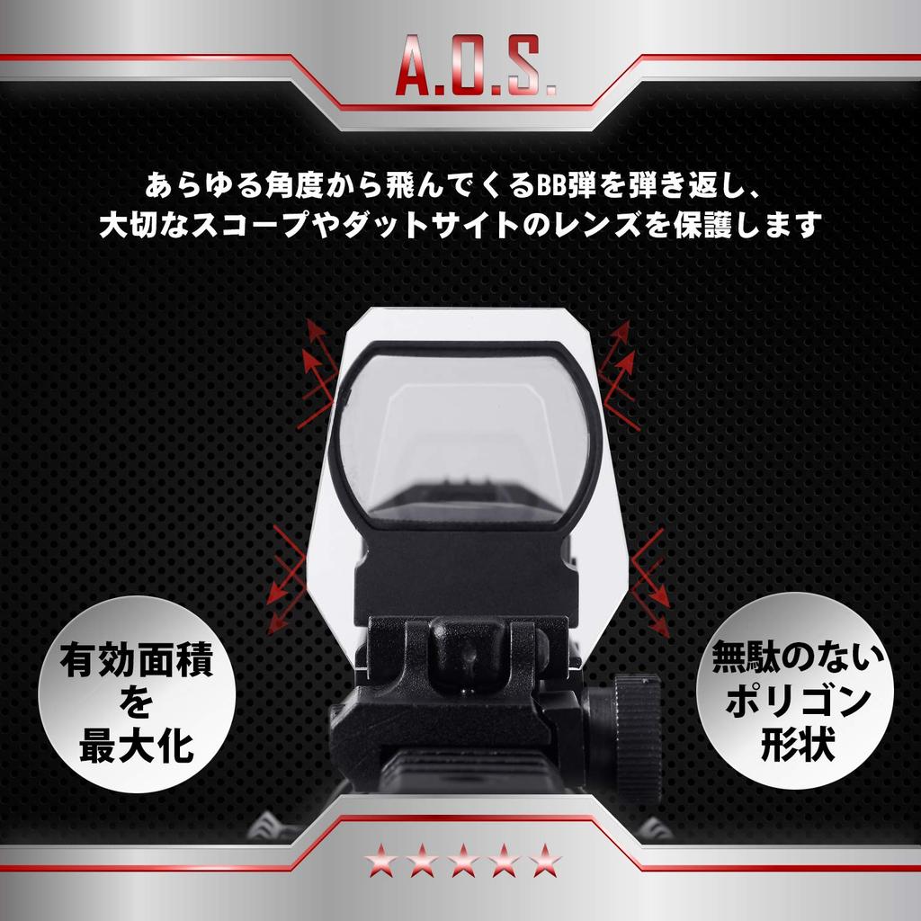 AO&S Scope Shield (Low Type) Polycarbonate, 250x Magnification, 58mm Height, Clear/Black