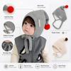 Adjustable Tie Straps Baby Winter Hat Thick Warm Pom Pom Bonnet New Toddler Bonnet  Baby Boys
