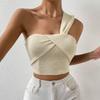 TK Hot-selling Women's Clothing European and American Sexy Shoulder Sling Vest Summer Short Design Navel Top