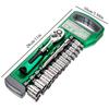 15 Piece Set 1/4 Ratchet Wrench Socket Set Standard 24 Teeth, Including 100MM Extension Rod, Short Socket, Ratchet Wrench