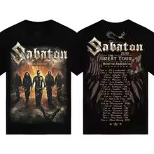 New Hot Sabaton Official Graphic Tops Women Men Oversized Y2k Tshirt Heavy Metal Band Short Sleeve Female Male High Quality Tees 1