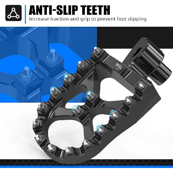 Foot Pegs Motorcycle Compatible with Yamaha YZ65 2018-2021 YZ85 2002-2021 YZ125 1997-2021 YZ125X 2017-2021 YZ250 1998-2021 YZ250X 2016-2021 YZ250F