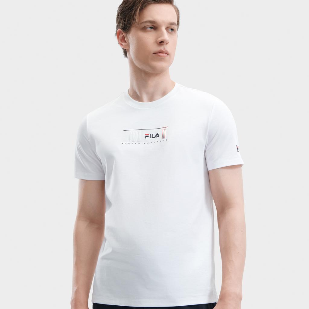Fila MODERN HERITAGE T Shirt Men's Standard White F11M421110FWT