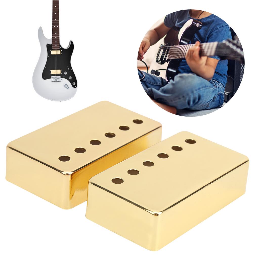 2Pcs Electric Guitar Pickup Shell Nickel Cover 50mm and 52mm Musical Instrument AccessoriesGold