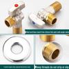 Universal All-Copper Gas Water Heater Valve: Hot/Cold Flow, 4/6 Point Angle Stop & Triangle Valve