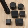 4Pcs/Set Black PVC Chair Leg Caps New Round Bottom Furniture Feet Silicone Pads Non-Slip Covers Floor Protectors Accessories