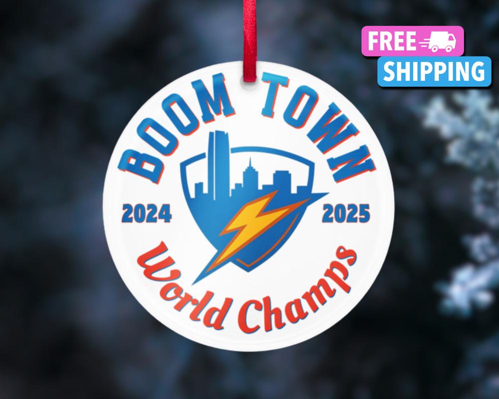 OKC Basketball World Champs ORNAMENT 24 25 Thunder Champs Christmas Gift SGA Unisex T-Shirt S