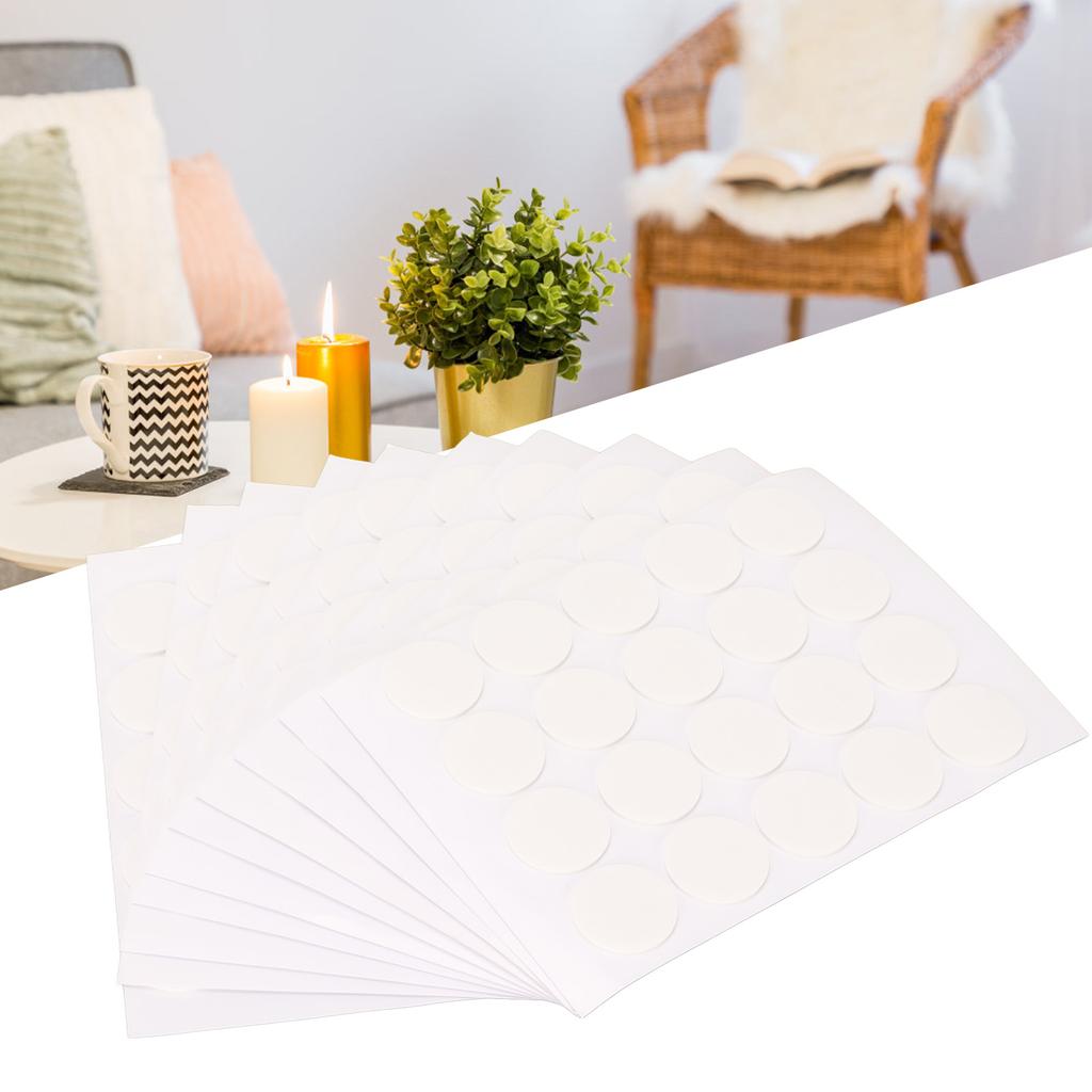 200pcs Candles Wicks Stickers DIY Round Shape Transparent Adhesive Hot Wax Wick Stickers