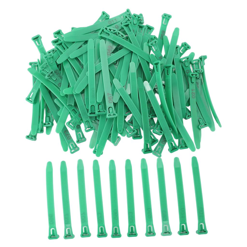 100pcs Chicken Leg Bands Adjustable Fadeless Numbered Poultry Identification Leg Tags for Duck