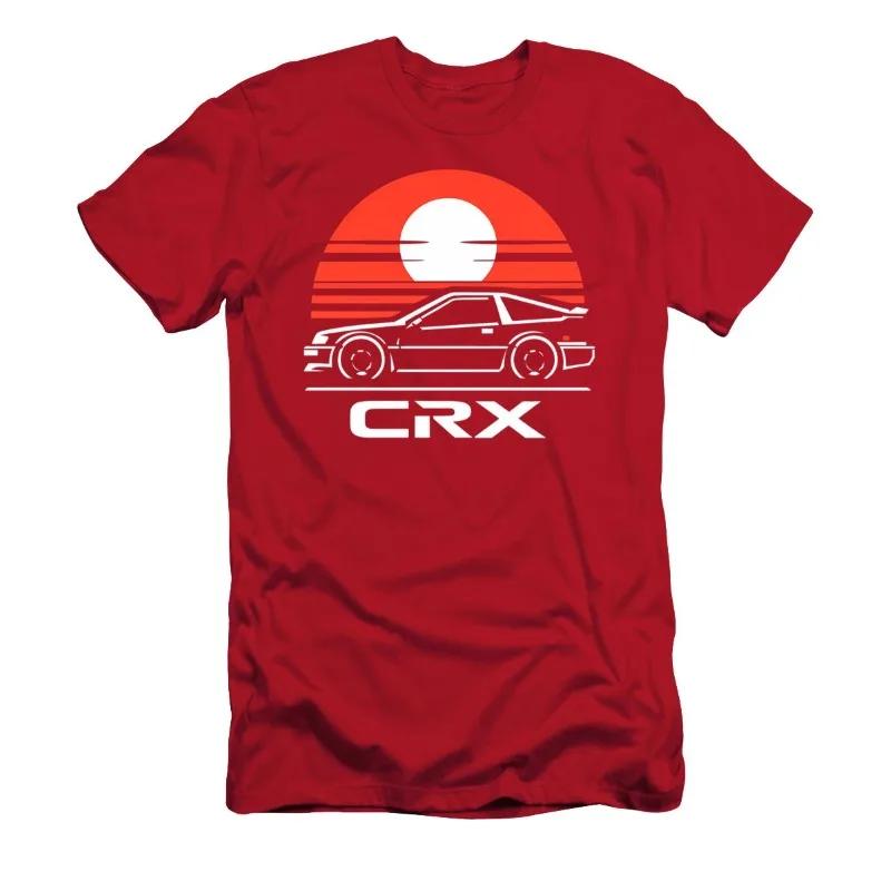 Honda Pánská a dámská trička Léto Nové CRX Závodní Motocyklové Jezdectví Offroad Nadšenci Krátký rukáv Retro Trendy Top
