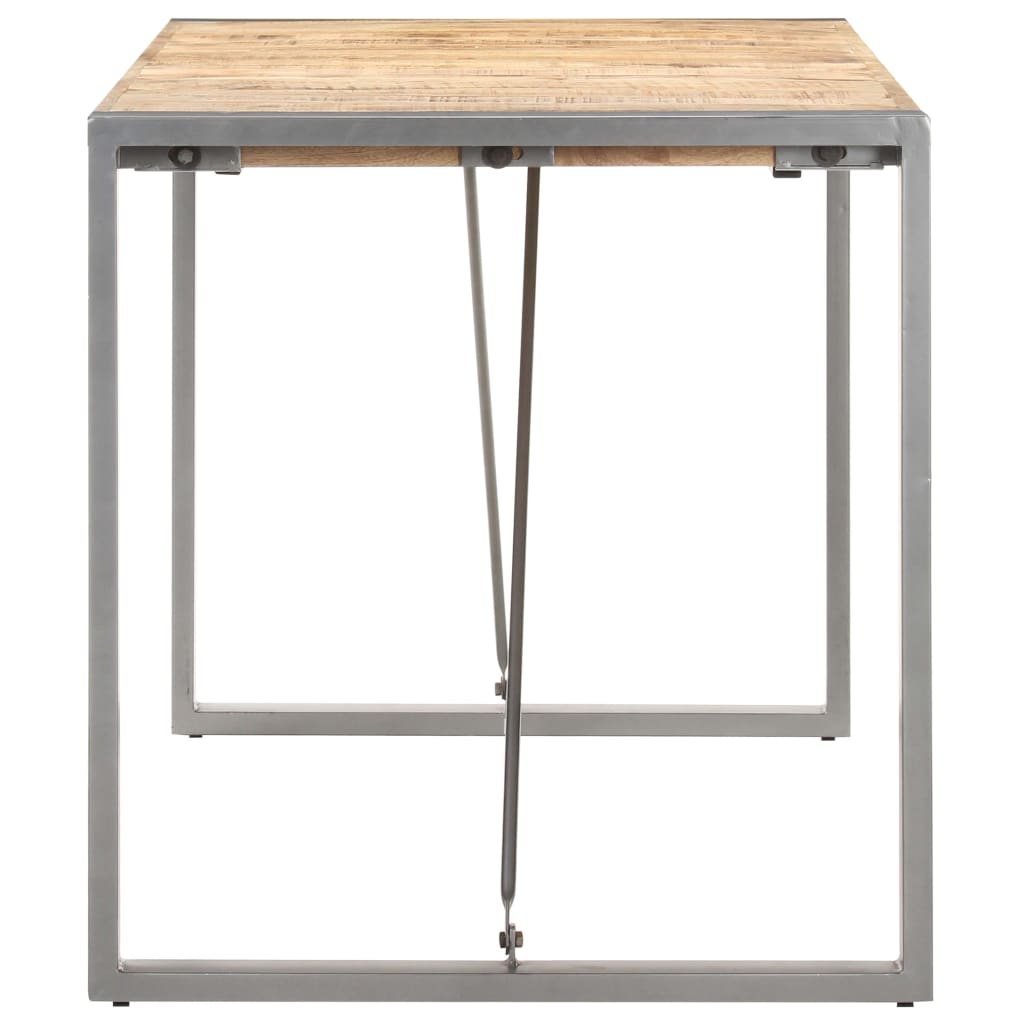 Dining Table 160x80x75 cm Rough Mango Solid Wood