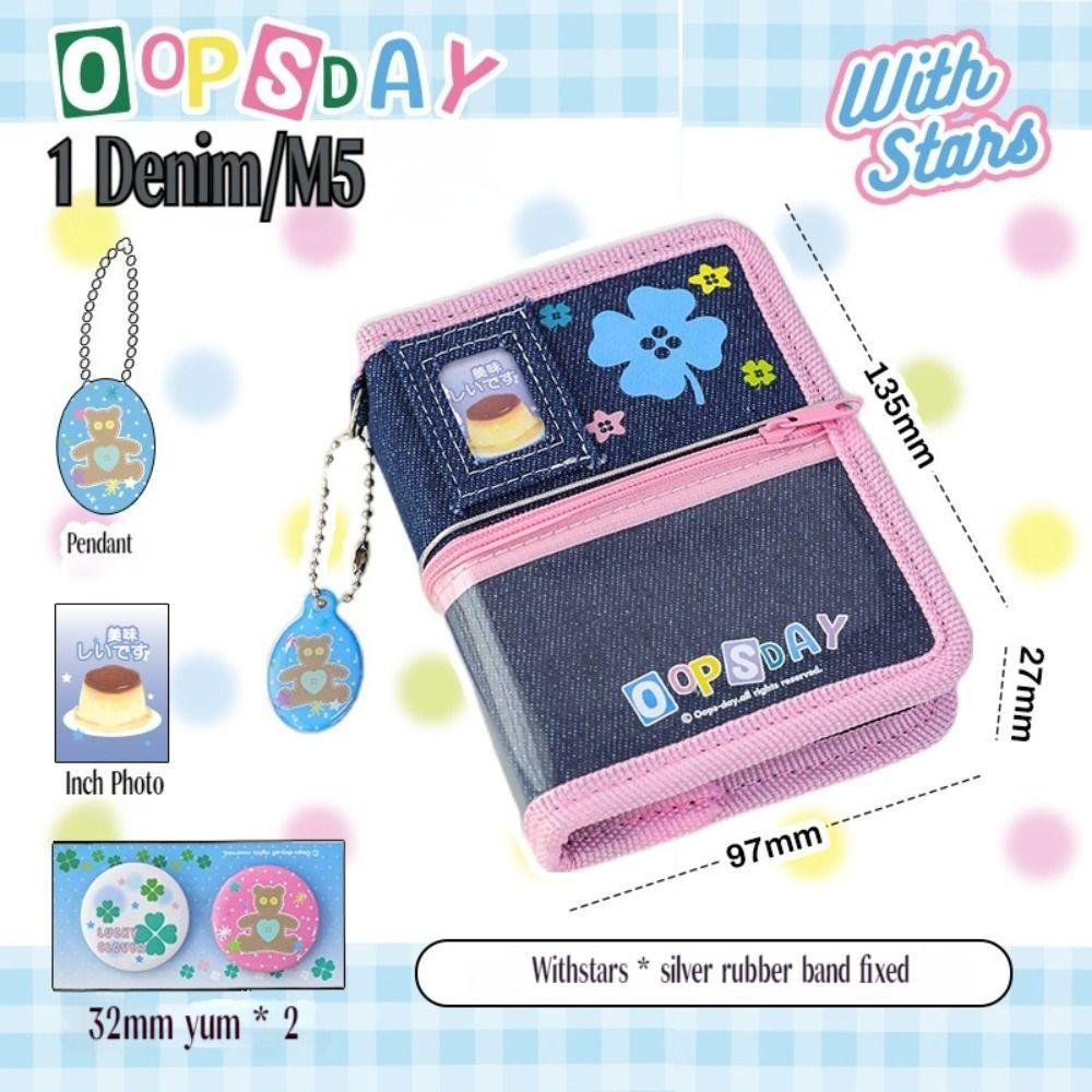 Multi-function DIY Binder Journal Book Y2K Style School Accessories Star Card Holder  Girls Gift