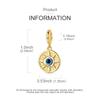 Copper Golden Sun Eye Pendant Charms Jewellery Fit Original Bracelet Necklace For Women Diy Gift