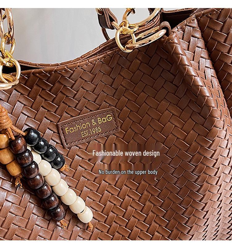 Dámská texturovaná crossbody taška přes rameno s velkou kapacitou