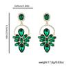 Multi-color luxury temperament inlaid zircon earrings women's stud earrings