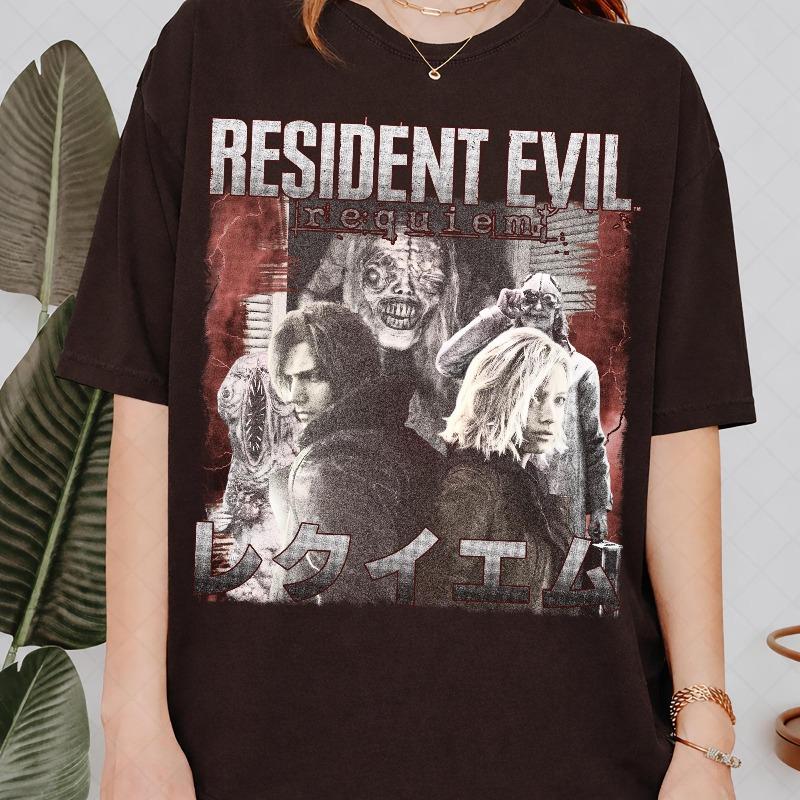 

Vintage Comfort Colors Resident Evil Requiem TShirt Vintage Distressed Leon Kennedy Fan Shirt 3XL