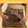 Ceinture Fashion Imprimé Léopard Pour Femmes Avec Boucle en Alliage Accessoire Stylé de Designer Parfait Pour l'Été