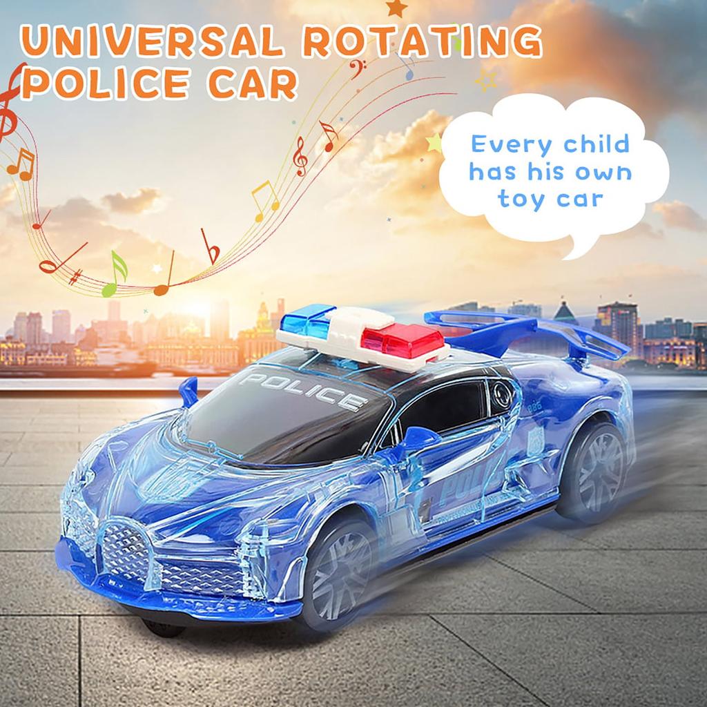 Light-Up Toy Cars For Kids Toddlers Boys Girls Age 2 3 4-6 Year Old 360° Rotation Car Electric Car With Bright Flashing 4D