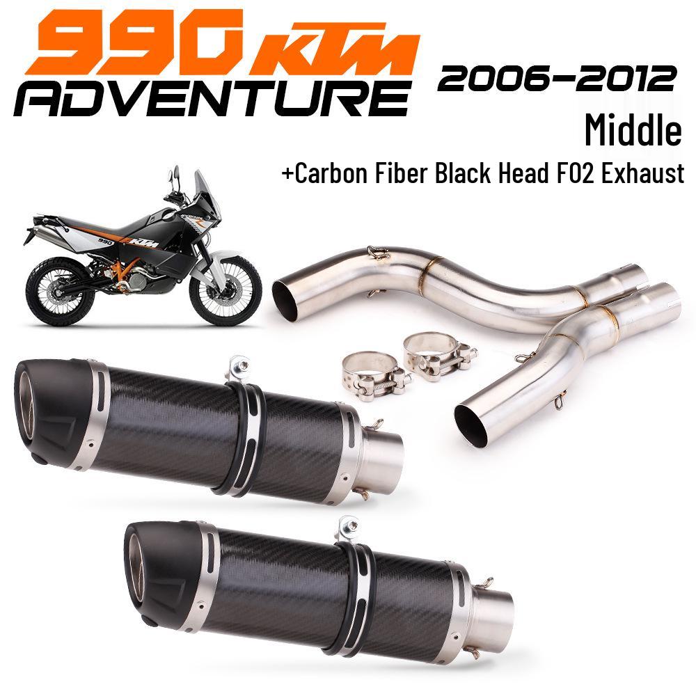 Fits 2006-2012 DUKE ADV990S: Modified Carbon Fiber Mid-Section Exhaust Tailpipe
