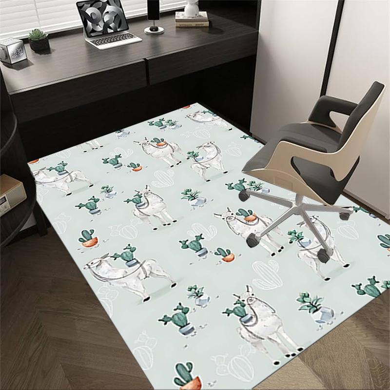 1PC Llama Cactus Extra Large Non Slip Floor carpet, Office, family, Studio   Large Area Rug Indoor Rugs, Bold Statement Piece