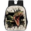 Dinosaur Rex Backpack, 15-Inch Single-Layer Student Double-Layer Large-Capacity Backpack