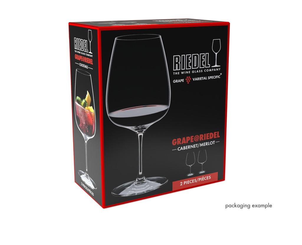 Authentic RIEDEL Grape Wine Glasses, Pair Set, 830ml Each, for Cabernet, Merlot, and Cocktails, 6424/0