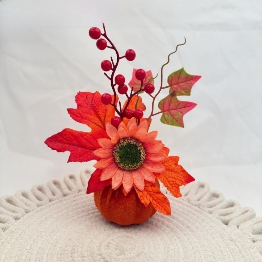 Bonsai Style Halloween Table Ornaments DIY Pumpkin Sunflower Figure Halloween