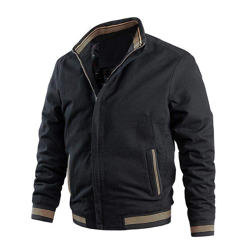

Cotton Washed Jacket Men s Casual Men s Jacket Men s Large Size European and American Baseball Jersey 5xl чорний